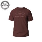 Mens Stencil Embroidery Tee - Redwood - 5XL