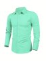 Men's Shirt Top Turn-Down Collar Long Sleeve Closure Male Casual Shirt For Men Daily Vacation Streetwear