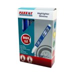 Slimline Marker Highlighters Box Of 12 - Blue