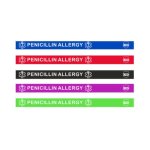 Killer Deals Penicillin Allergy Medical Alert Silicone Bracelet X5- M l - Best Bargains Online