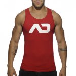 Addicted Vest - Silver On Red