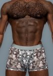 Malepower Sheer Prints Seamless Sheer Short Optical
