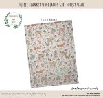 Personalised Fleece Blanket Woodlands Girl Forest Walk