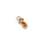 Suncatcher Sleeper Charm One: With Morganite & Citrine - Sterling Silver Pair