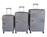 Smte Travel Luggage Suitcase Set-stylish And Convenient 3 Piece Gold With Keychain