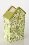 Green & White House Shape Planter