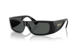 Versace Rectangular Unisex Sunglasses In Black - Black