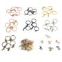 Metal Key Rings Set For Diy Wallet Craft
