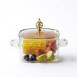 2.2LT Square Glass Casserole Clear