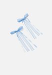 2PK Harper Hair Bows - Blue Solid lace