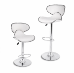Smte 2 X Modern Stylish Bar Stools White With Keychain