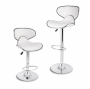 Smte 2 X Modern Stylish Bar Stools White With Keychain