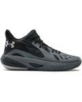 Ua Hovr Havoc 3 Basketball Shoes - Pitch Gray Black Metallic Silver 44382