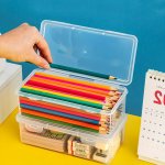 1PC Translucent Pencil Case: Big Capacity & Frosted Design - Perfect For School Supplies Pencil Case Practical Convenient Storag