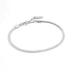 Silver Flat Snake Chain Bracelet