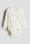Long-sleeved Bodysuit - White