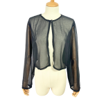 Black Sheer Longsleeve Jacket - M