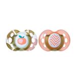 Tommee Tippee Moda Soothers Symmetrical Orthodontic Design Bpa-free Silicone 18-36 Months Pack Of 2