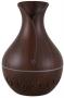 Ultrasonic Aroma Humidifier Dark Hollow Wood Grain Finish With Creative Pattern Base – 200ML Water Capacity Vase Shaped Design With Creative Pattern Wood