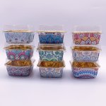 50PCS Heat Resistant Paper Cupcake Molds Foil Paper Cups Baking Catering Containers Boho Style Cake Cups Cake Moulds Muffin Cups