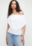 Asym Off The Shoulder Tee - White