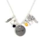 Jewelry By Jules Hamilton Broadway Musical Charm Necklaces: Rise Up Talk Less Smile More Rise Up