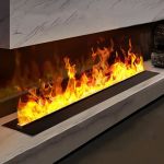 Electric Fireplace 3D Water Vapor Fire Places Electric Fireplace Realistic Atomized Flame Control Electric Steam Fireplace Stove