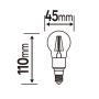 Lexmark Uni Fil Bulb G45 E14 4.2W Clr Dim
