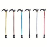1PC Two Sections Reinforced Mountaineering Outdoor Cane Aluminum Alloy Ultralight Non-slip Telescopic Cane For The Elderly Walki