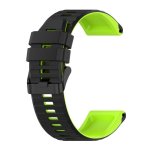 For Garmin Approach S60 22MM Silicone Mixing Color Watch Band Black+green