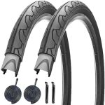 Simeiqi 26X1.95 Slick Bike Tires Or With 26" Bike Tubes 32MM Schrader Valve Suitable For 26 X 1.90 26 X 1.95 26 X 2.0