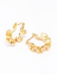 Goldair Gold Plated Frill Edge Hoop Earrings