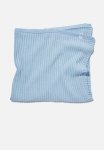 Cotton On Organic Rib Knit Blanket - White Water Blue