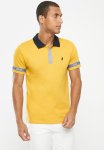 Polo Mens Logo Printedshort Sleeve Golfer - Camel