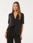 Bell A Cupro Button Front Shirt - 16 Black