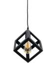 Cube Metal Pendant Light Black