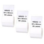 NB202 - - B1 B21 B3S B4 - 50X80MM - 95 White Labels 3
