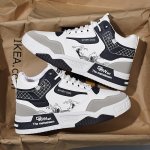 Men's Trendy Wave Pattern High-top Skateboard Shoes Comfy Non-slip Casual Shoes For Men's Outdoor Activities