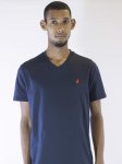 Polo V-neck T-Shirt Blue
