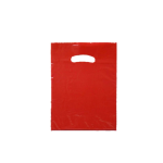 Red Plastic Carrier Bags 300+40X240MM 500 Units