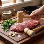 Dual-sided Wooden Handle Meat Tenderizer