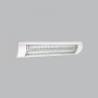 Bright Star Lighting - 2 Foot White LED Flush Mount Fluorescent Light Fitting With Silver Grid