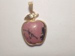 Apple Rhodonite Stone Pendant