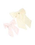 Cream & White Fabric Classic Bows 2-PACK