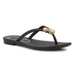 Aferto Pearl Thong Sandal - Black - 8