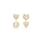SWAROVSKI Imber Earring Jackets Asymmetrical Design Mixed Cuts White Gold-tone Plated