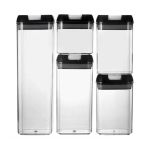 Airtight 5 Piece Kitchen Food Cereal Pantry Storage Container Set