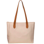 Tote Bag With Contrasting Handles - Beige