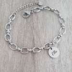 Farzana Personalized Bracelet Stainless Steel Adjustable Size: 17-21CM Ready In 3 Days