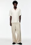 Regular Fit Crinkled Resort Shirt - White